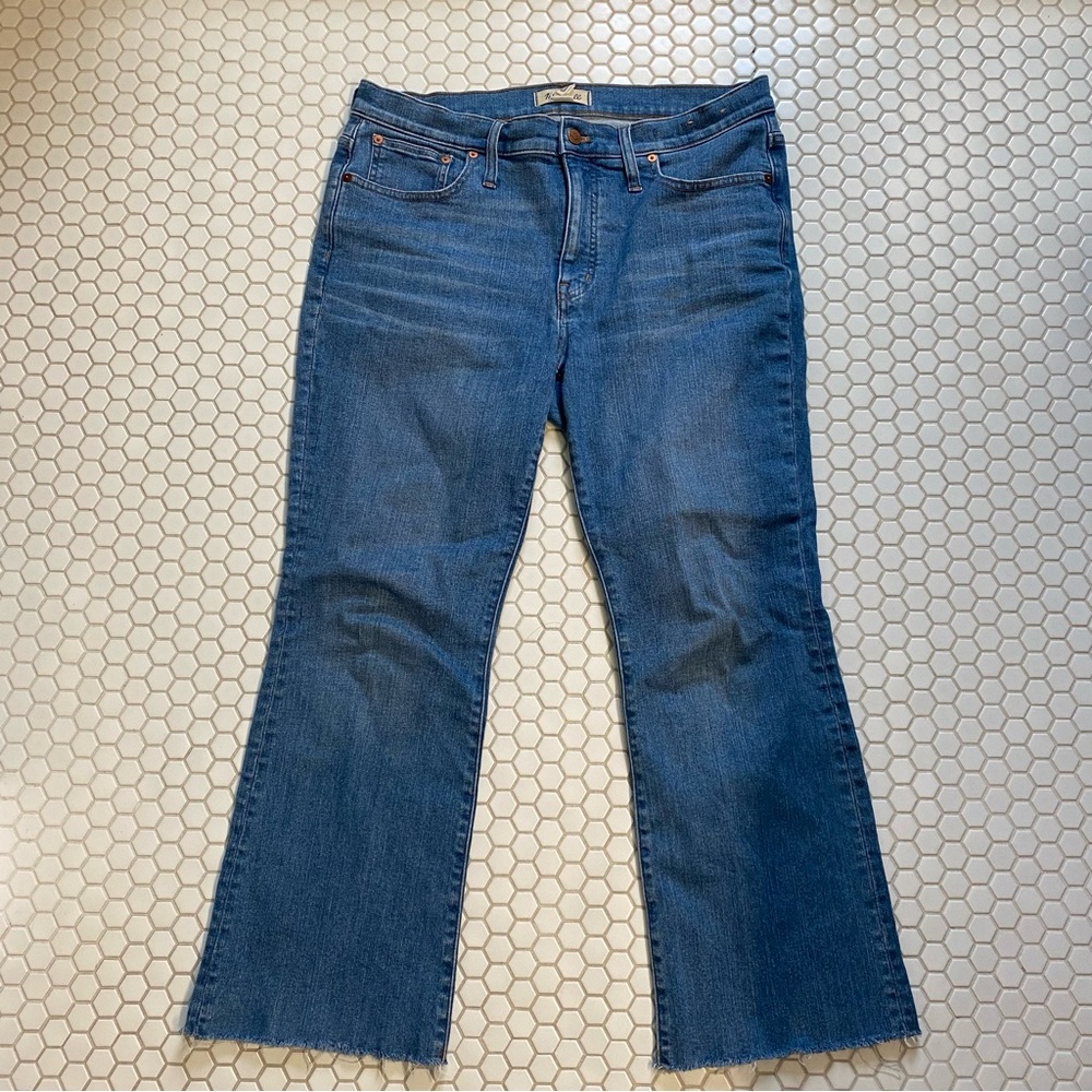 Madewell Jeans Mid-Rise Kick Out Flare Ankle Boho Cherryville Size 30 - Picture 4 of 11